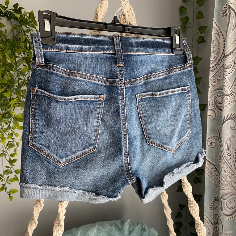 Mudd Ripped Blue Jean Shorts - Picture 2 of 3